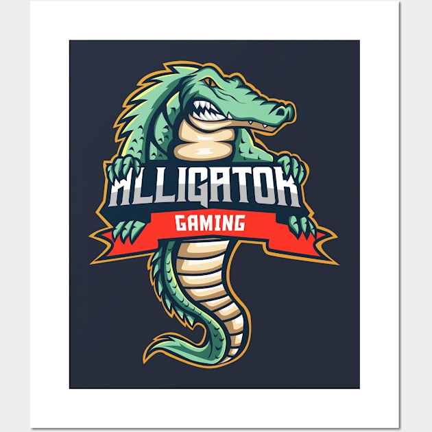 Alligator Illustration Design Wall Art by Marciano Graphic